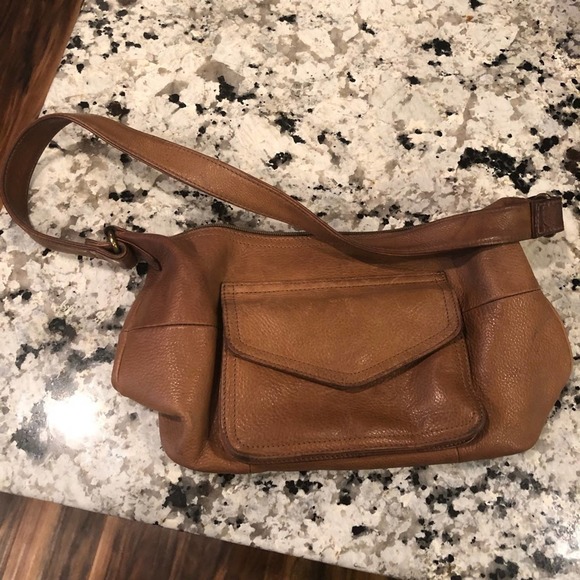 Fossil Handbags - Vintage 1970’s FOSSIL brown leather shoulder bag